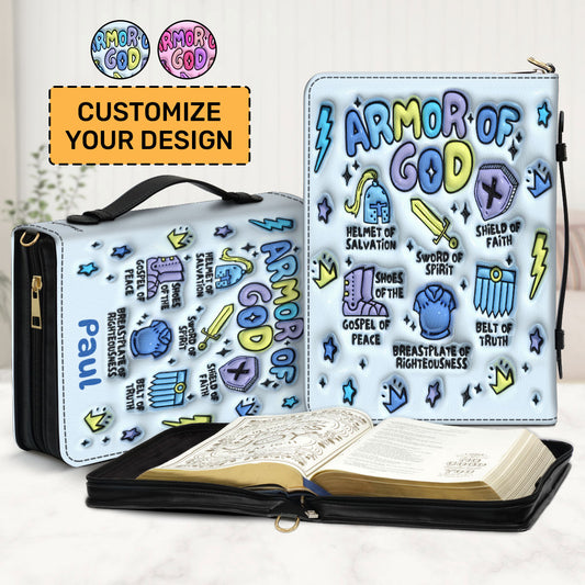 Armor Of God Kids 3D Effect | Personalized Bible Cover JSBCPT856L