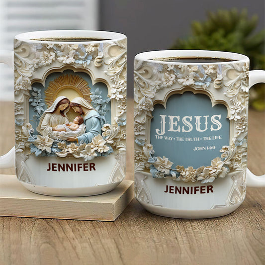 Jesus The Way The Truth The Life | Personalized White Ceramic Mug