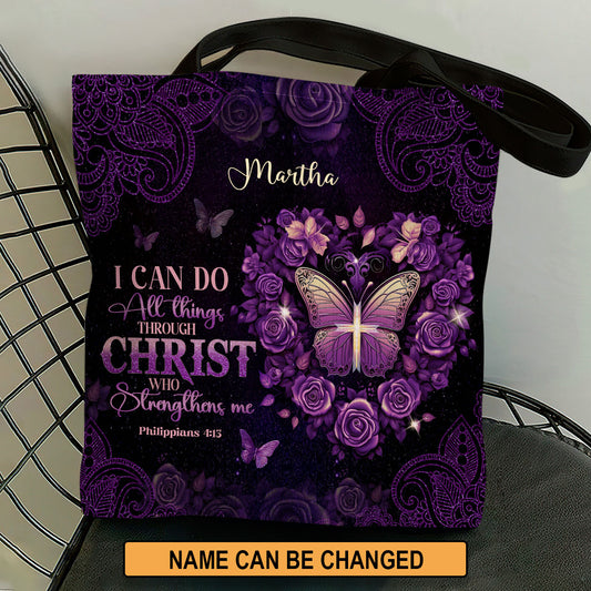 Jesuspirit| Personalized Christian Tote Bag | I Can Do All Things TBM732