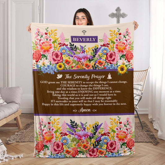 The Serenity | Personalized Fleece Blanket JSFBPT2428L