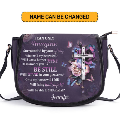 I Can Only Imagine - Personalized Leather Saddle Bag HH175B