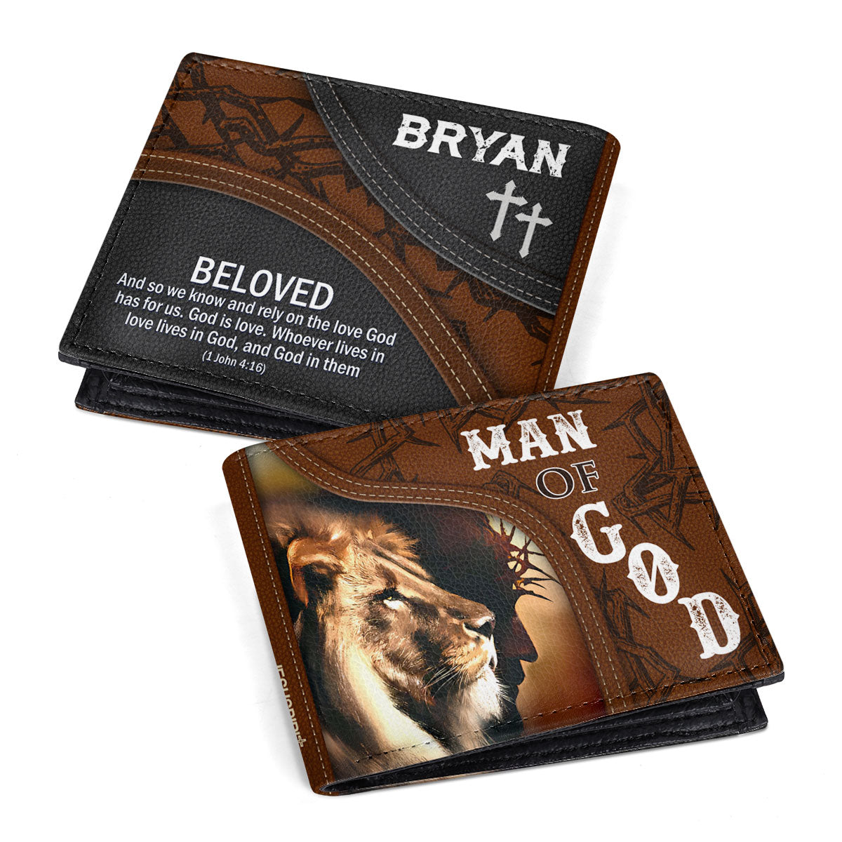 Man Of God | Personalized Folded Wallet For Men