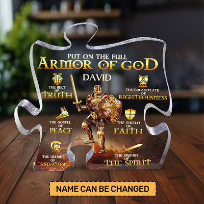 Put On The Full Armor Of God | Personalized Custom Shaped Squared Acrylic Plaque JSAPPPM1575M