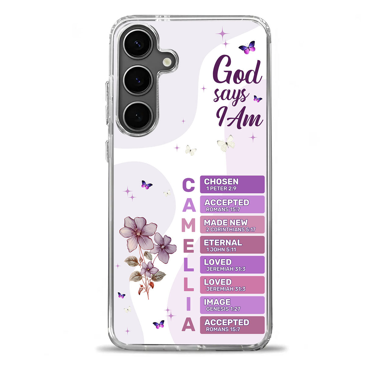 What God Says About You  | Personalized Clear Silicone Phone Case