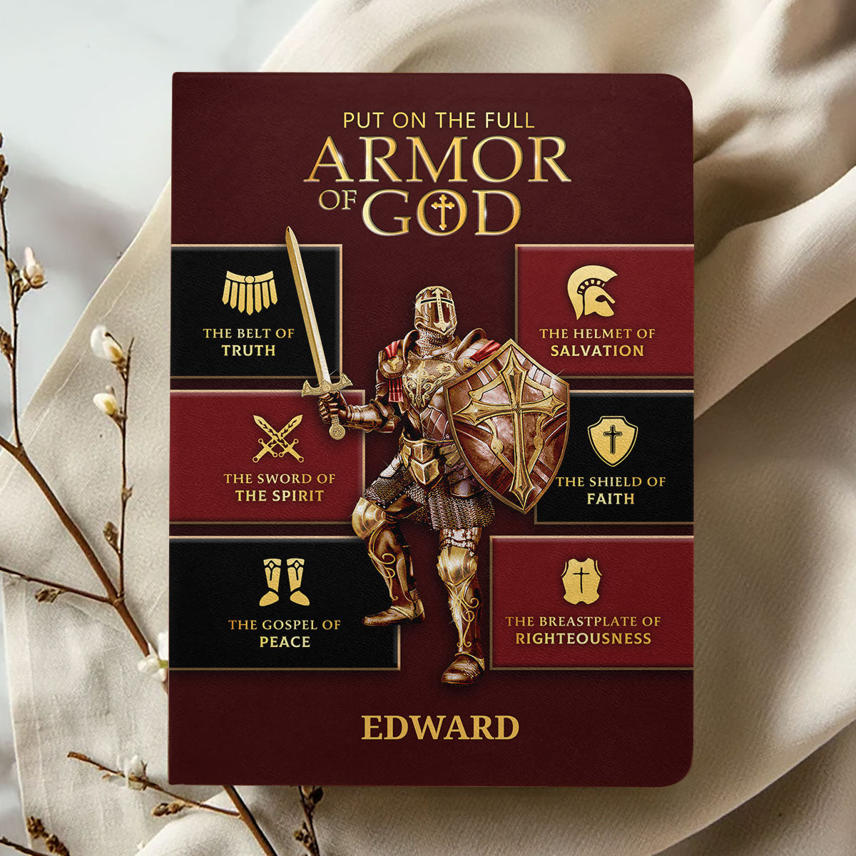 Armor Of God | Personalized Leather Cover Notebook