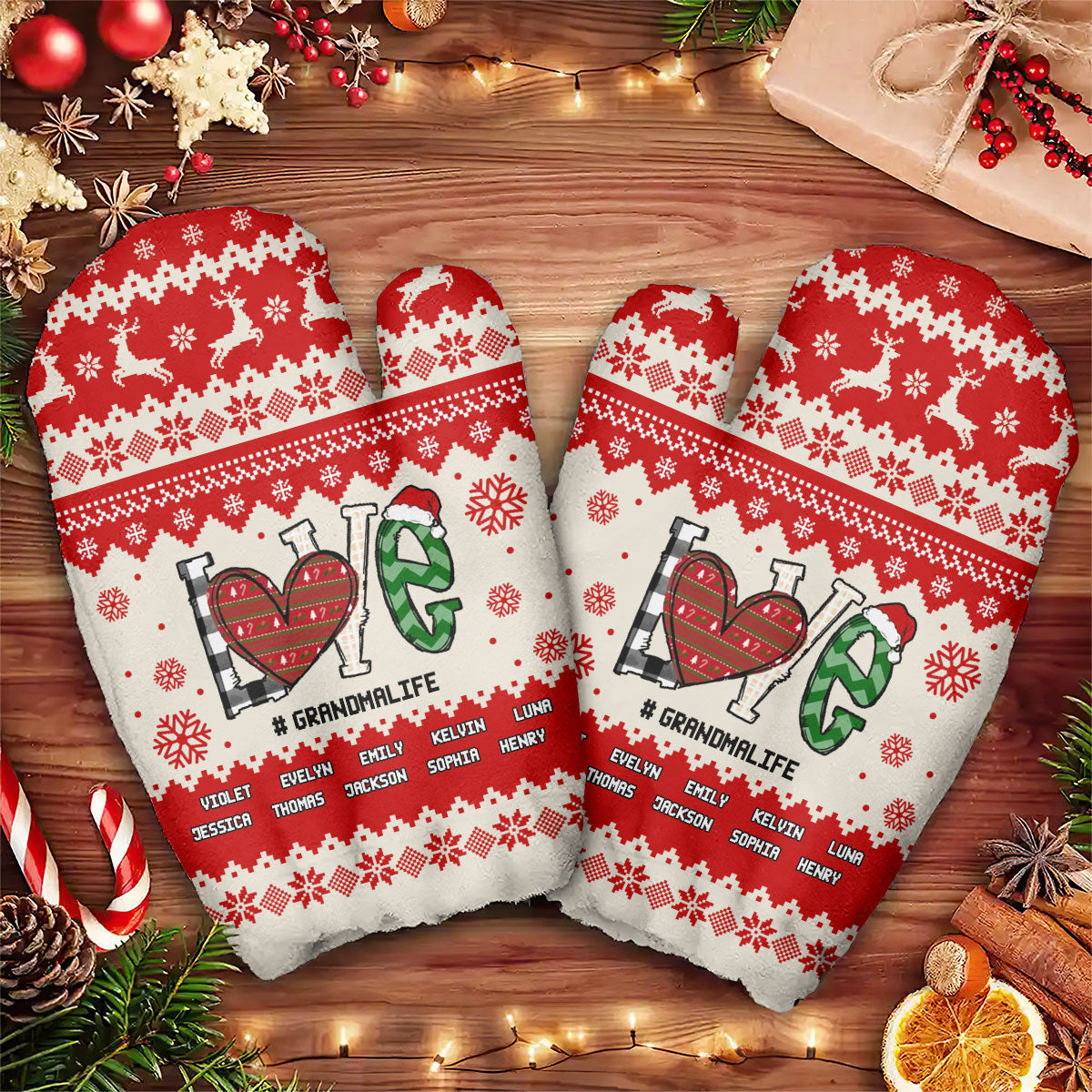 Grandma Life | Personalized Warm Mittens JSWMPT2248TA