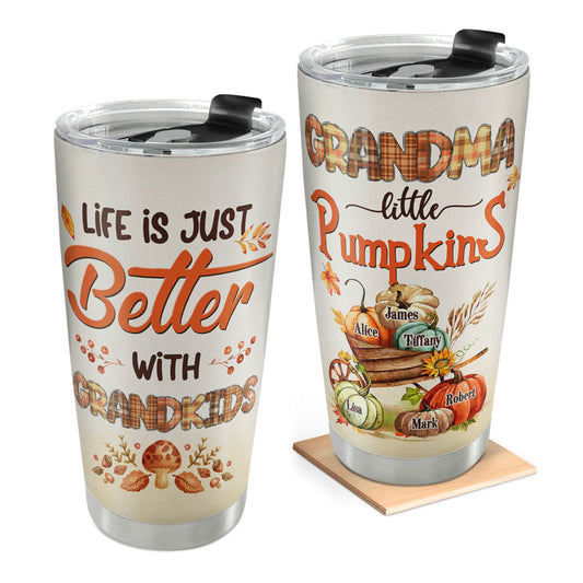 Grandma's Little Pumpkins | Personalized Stainless Steel Tumbler JSSSTPTN2587T