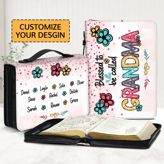 Blessed To Be Called Grandma/Nana... | Personalized Bible Cover JSBCPH1381M