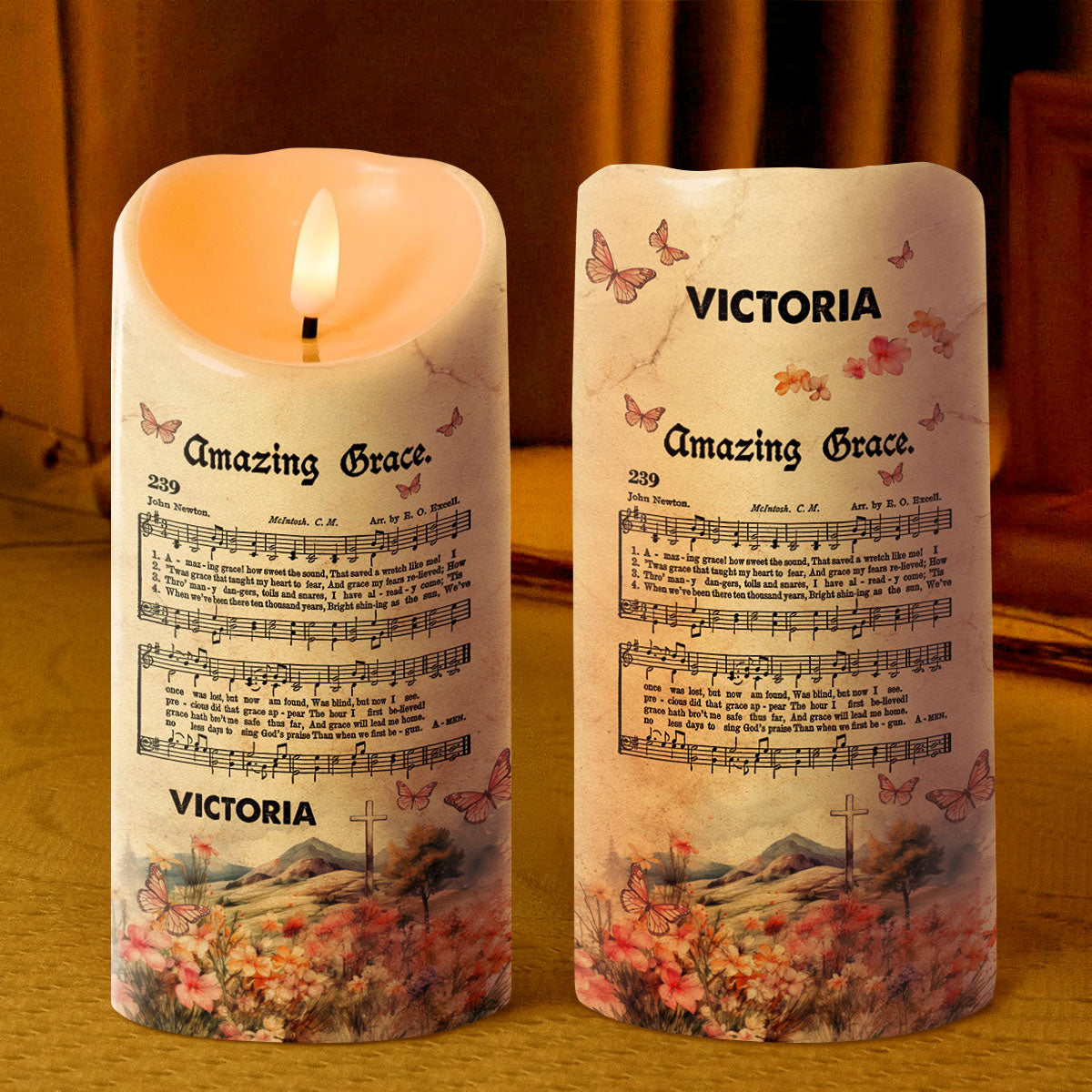 Amazing Grace | Personalized Flameless LED Candle