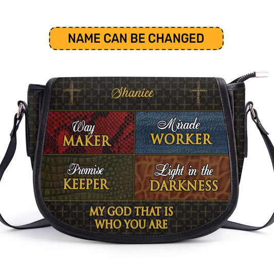 Way Maker - Personalized Leather Saddle Bag LHBM727