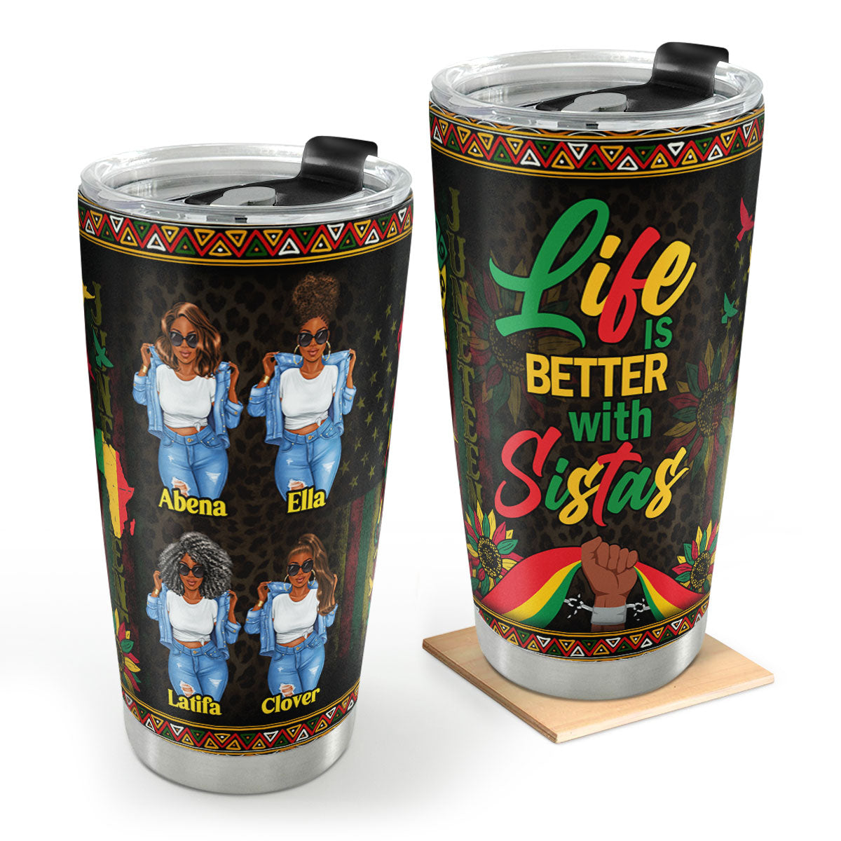 Life Is Better With Sisters | Personalized Stainless Steel Tumbler JSSSTH872