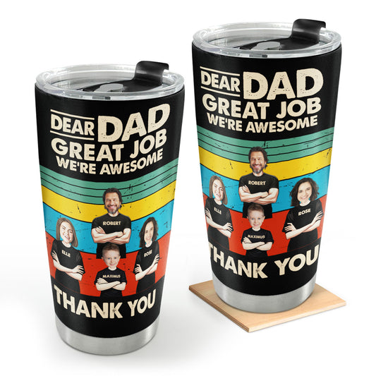 Dear Dad | Personalized Stainless Steel Tumbler JSSSTN32