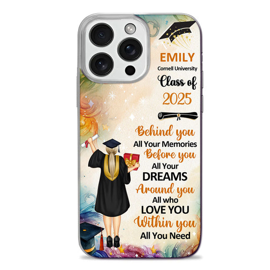 Behind You, All Your Memories | Personalized Clear Silicone Phone Case
