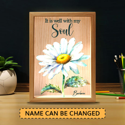 Jesuspirit Personalized Frame Light Box | It Is Well With My Soul FLBHN25