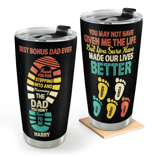 Best Bonus Dad Ever | Personalized Stainless Steel Tumbler SSTM1033