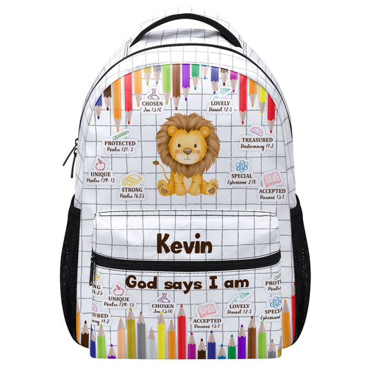 God Says I Am | Personalized Backpack JSBPPT885M