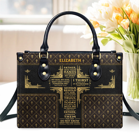 Seven Last Words | Personalized Leather Handbag