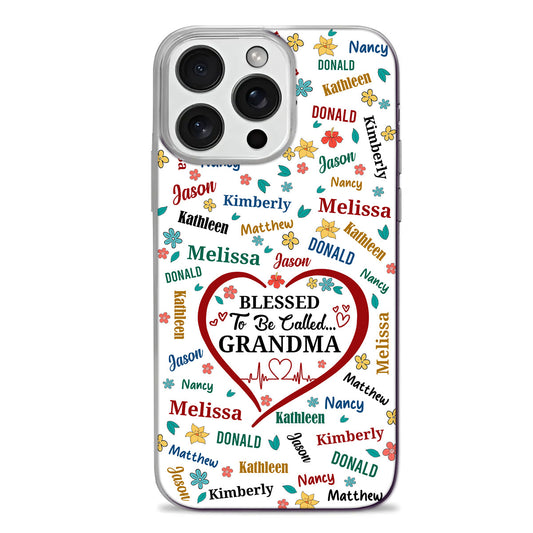 Blessed To Be Call Grandma | Personalized Clear Silicone Phone Case