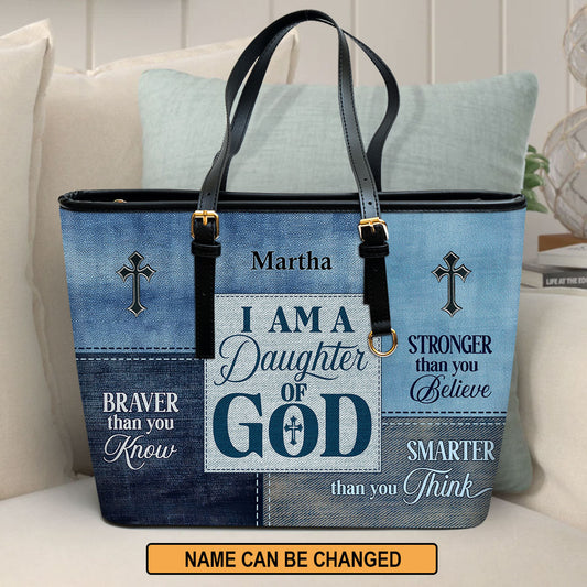 Jesuspirit | Personalized Leather Tote Bag | Religious Gift For Worship Friends LLTBM764