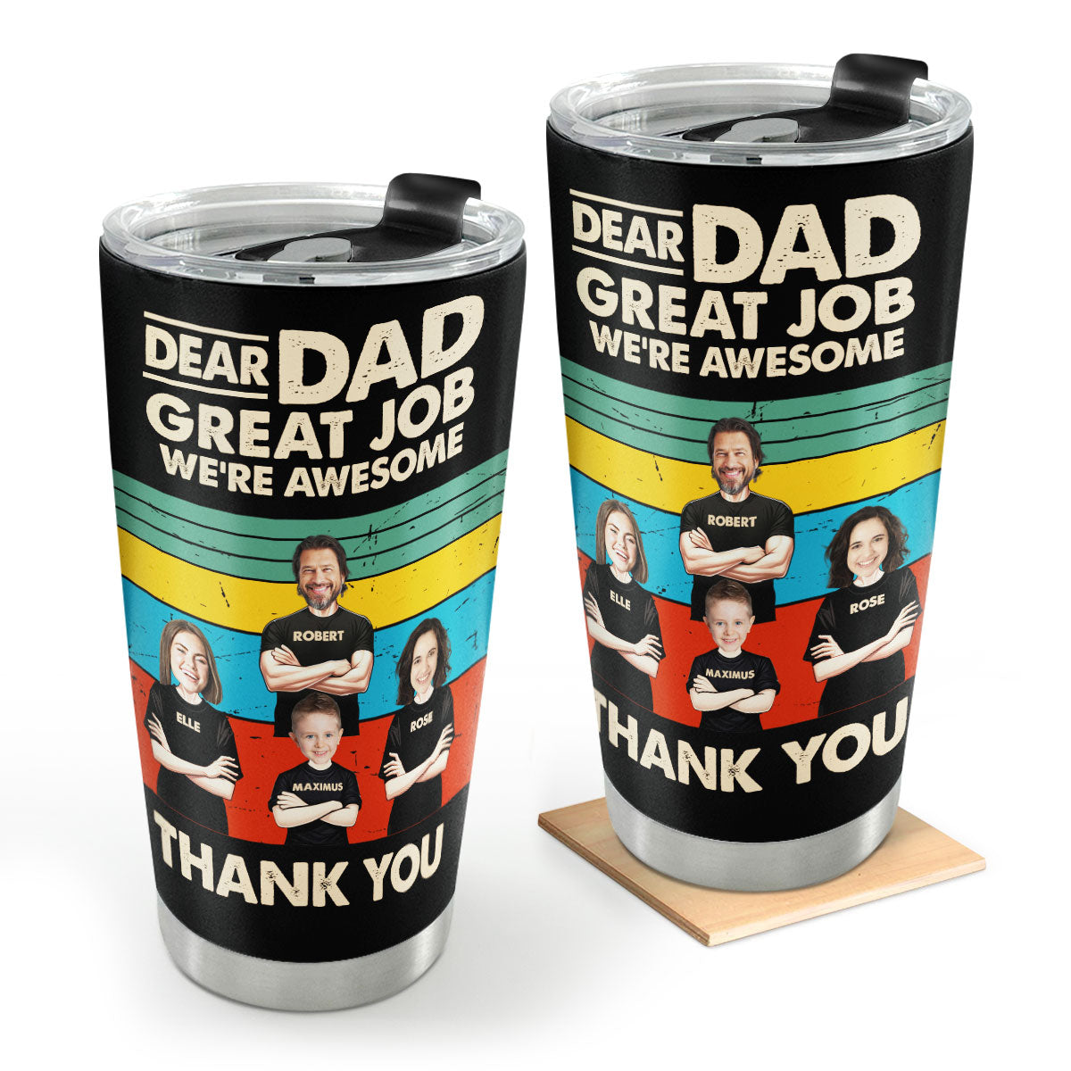 Dear Dad | Personalized Stainless Steel Tumbler JSSSTN32