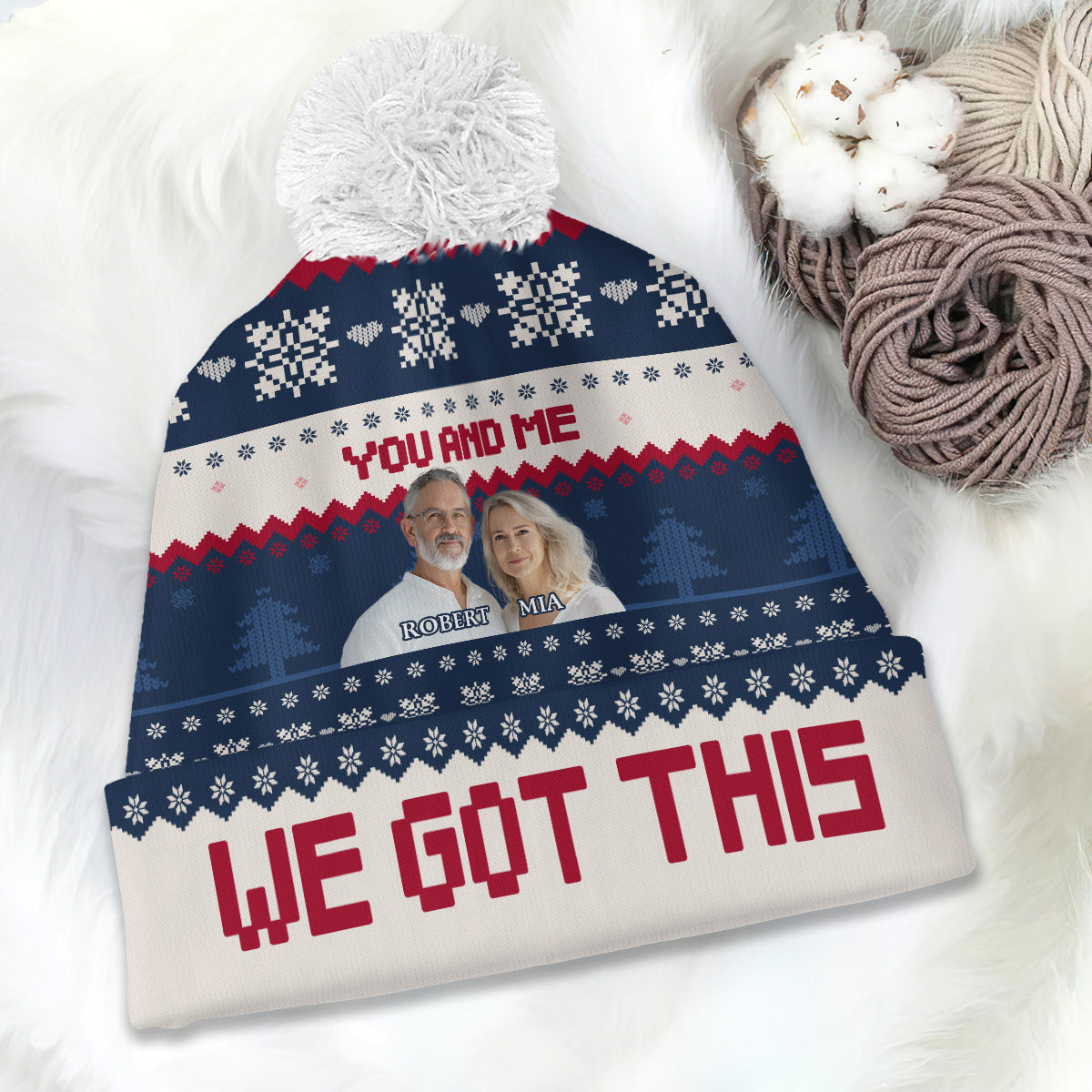 You And Me We Got This Bubble Hat | Personalized Bobble Beanie Hat JSBBHPPA2679M