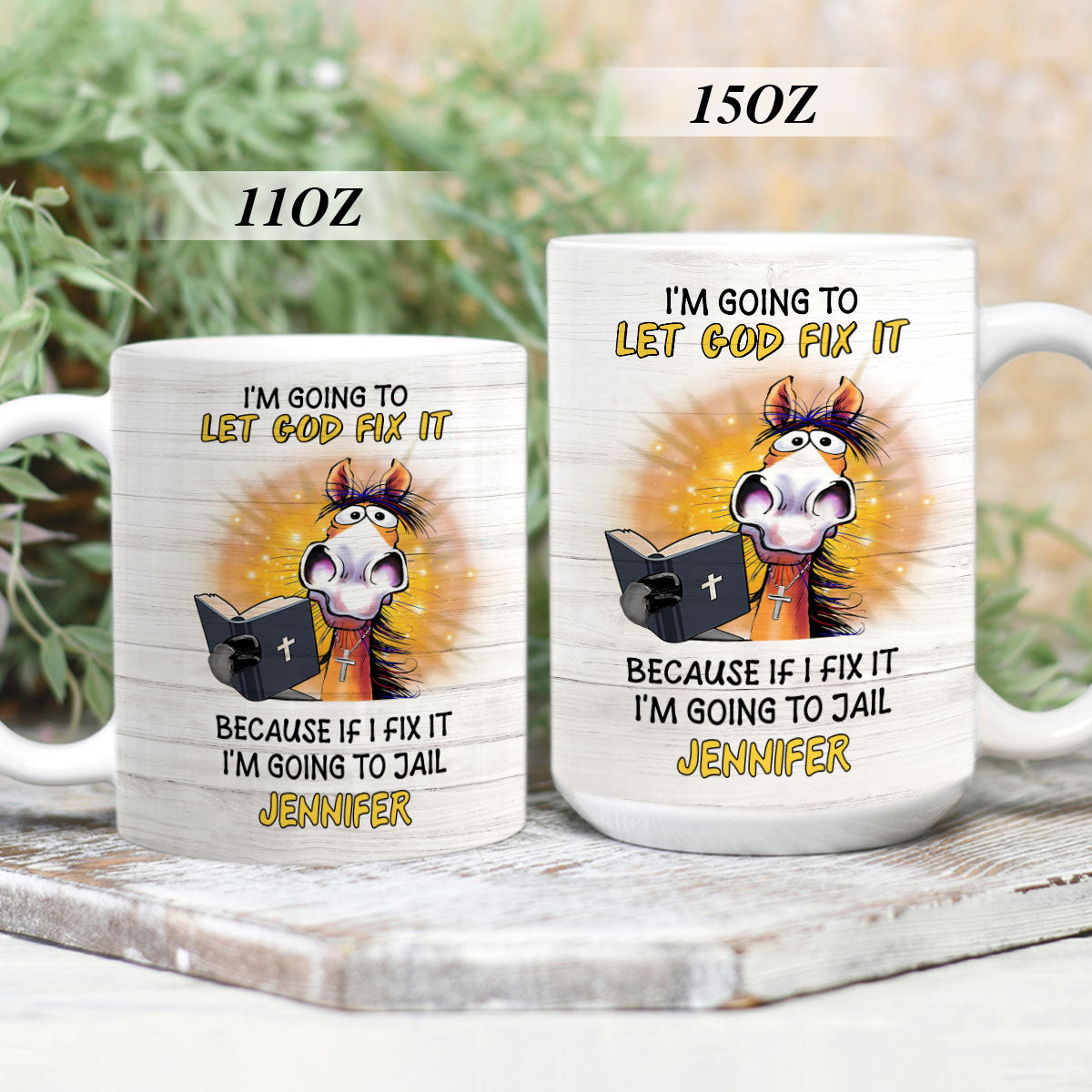 Let God Fix It - Awesome White Ceramic Mug CCMNAHN1005B