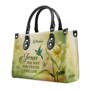 Jesus The Way The Truth The Life - Special Personalized Leather Handbag H06