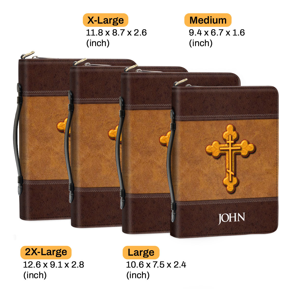 Jesuspirit Cross Bible Cover With Handle | Gift For Worship Members | Personalized Bible Case H12B