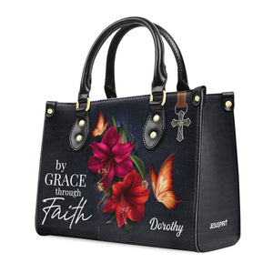 By Grace Through Faith - Beautiful Personalized Leather Handbag H14