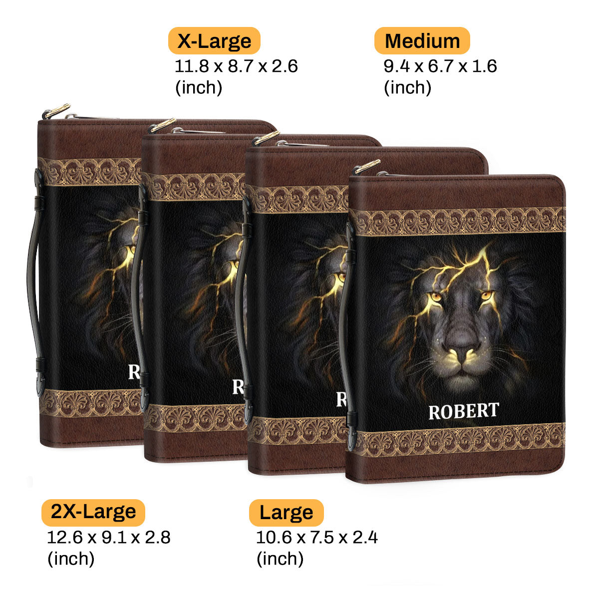 Unique Personalized Lion Bible Cover - Name Of Jesus H16B