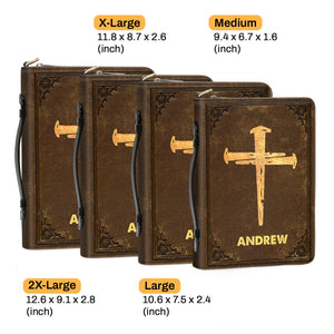 Jesuspirit Leather Bible Cover | Religious Gift | Trust In The Lord Bible Carrying Case HH175FB