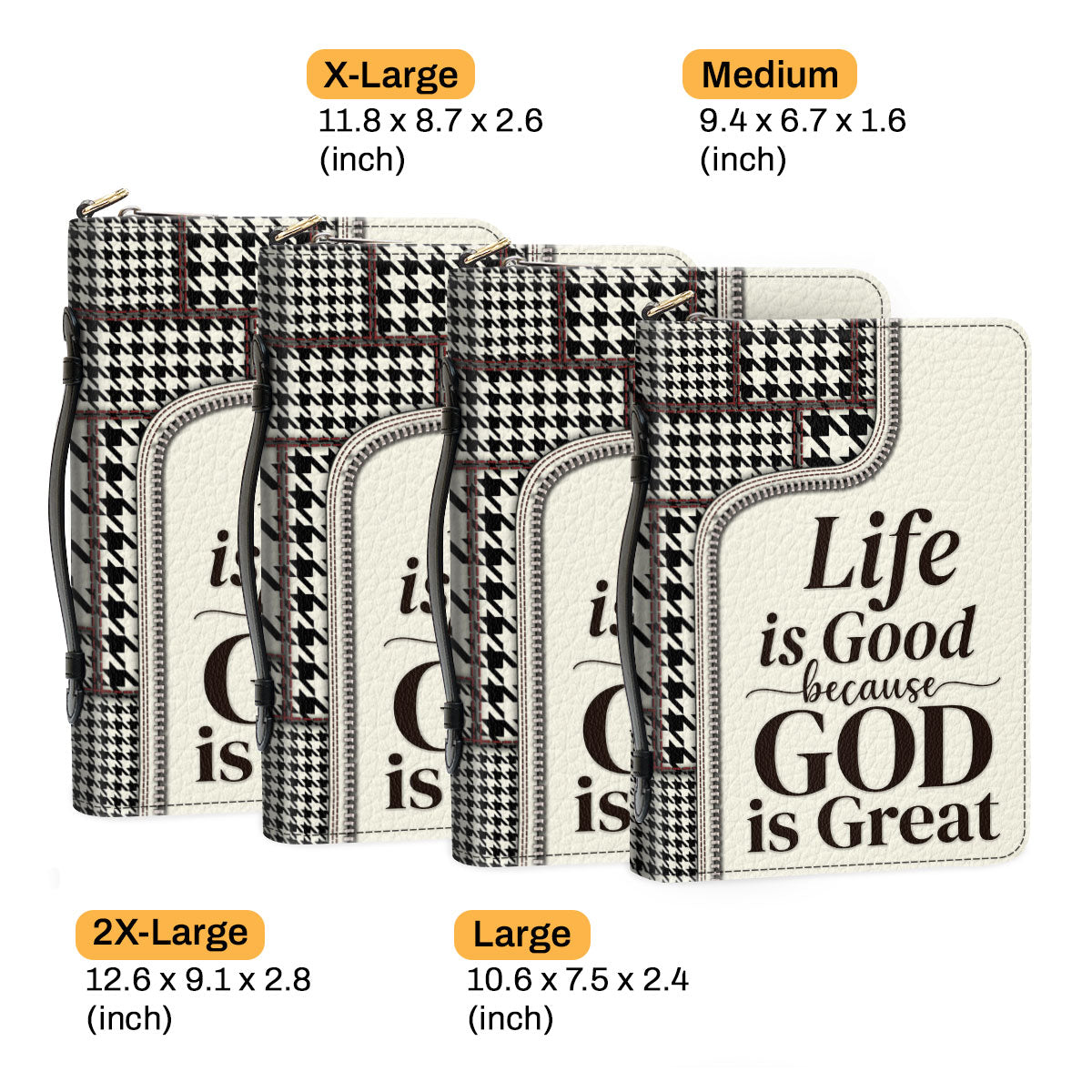 Life Is Good Because God Is Great - Beautiful Personalized Bible Cover HIHN274