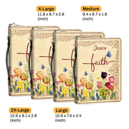 Jesuspirit Flower Bible Cover | Delight Yourself In The Lord Leather Bible Case | Gift For Women's Ministry HN19