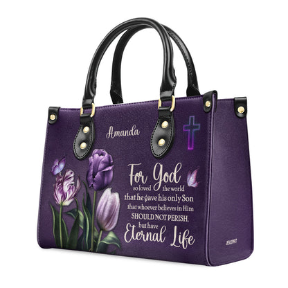 Jesuspirit | Personalized Leather Handbag With Handle | Gift For Women's Ministry HN26