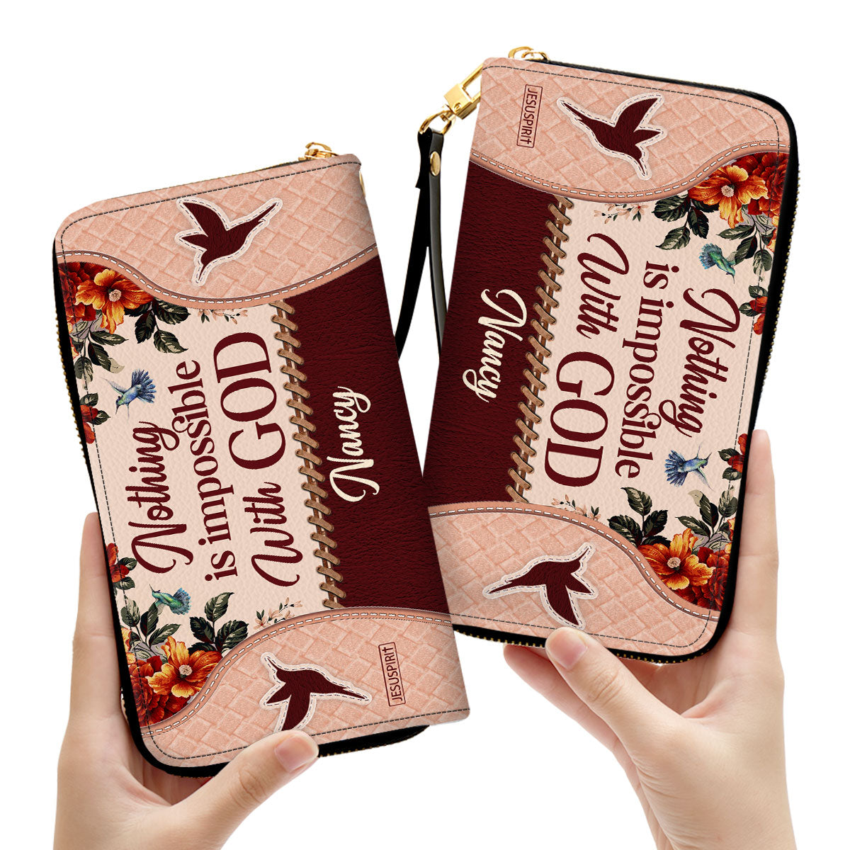 Nothing Is Impossible With God - Adorable Personalized Clutch Purse M04