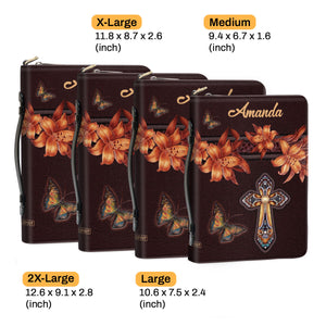 Jesuspirit | Personalized Leather Bible Cover With Handle | Best Gift For Worship Members MB07