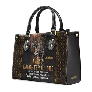 Lion Leather Handbag - I Am A Daughter Of God NHN155