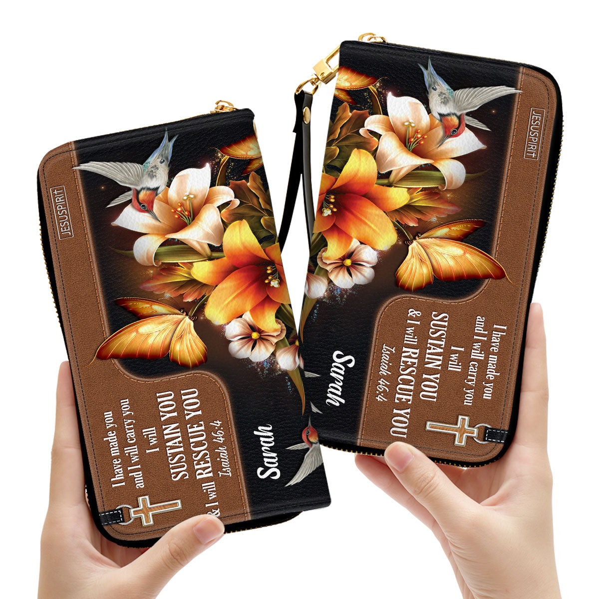 I Will Sustain You And I Will Rescue You - Pretty Personalized Butterfly Clutch Purse NUH294