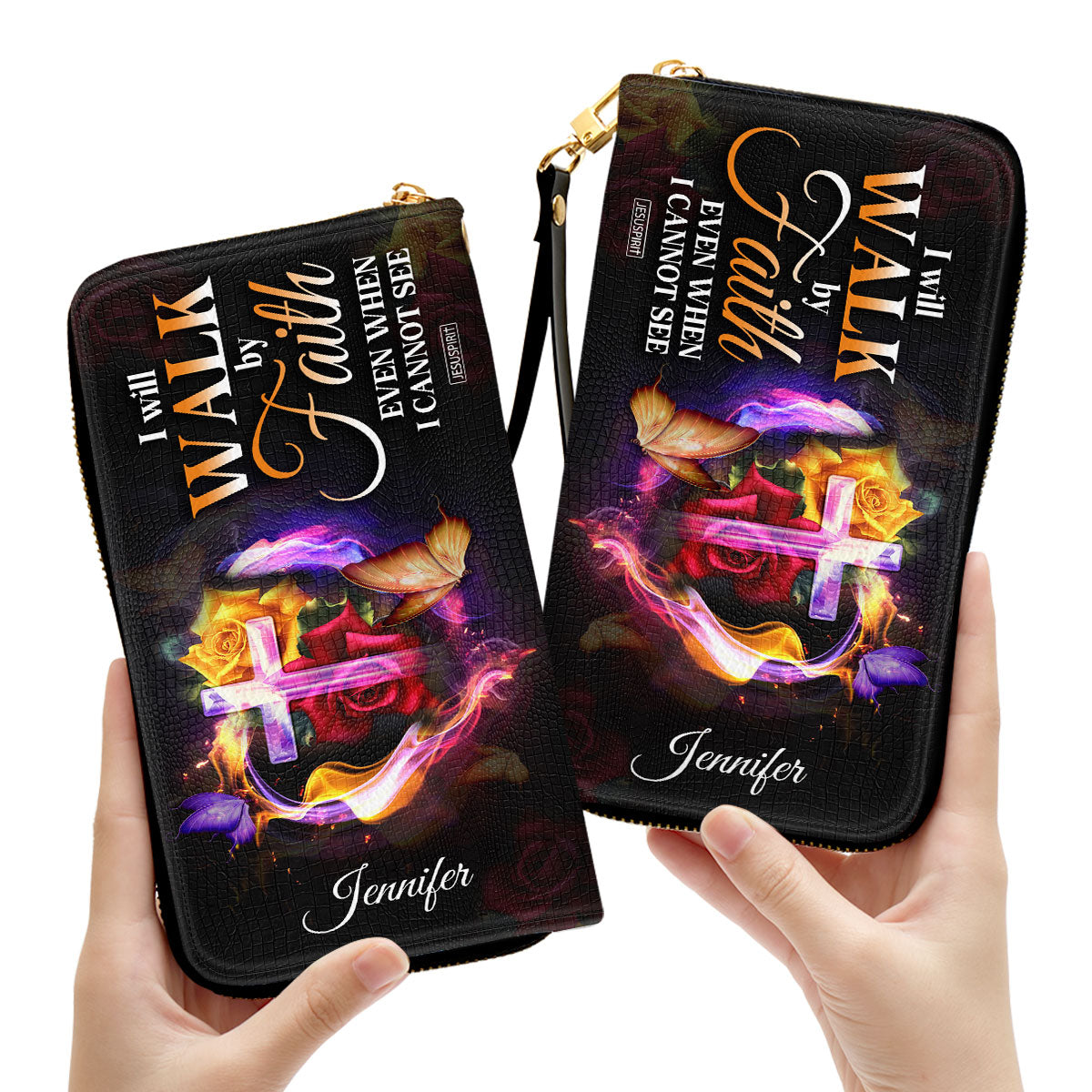 Must-Have Personalized Clutch Purse - I Will Walk By Faith Even When I Cannot See Him NUH433
