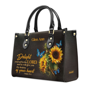 Delight Yourself In The Lord - Awesome Personalized Leather Handbag NUH437