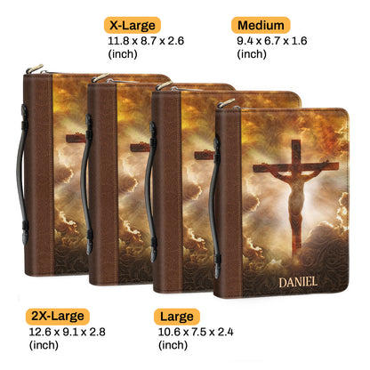 Jesuspirit Personalized Bible Cover | Best Gift For Religious Women | Leather Case With Name NUH472B