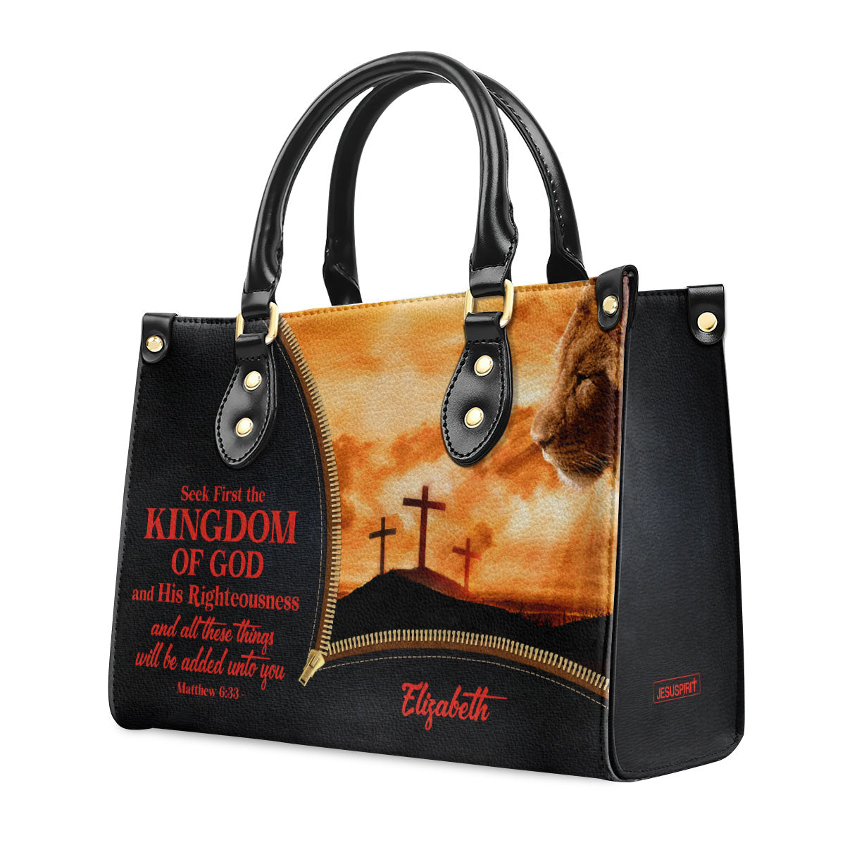 Unique Personalized Leather Handbag - Seek First The Kingdom Of God And His Righteousness NUH486