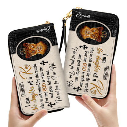 For My God Is With Me And Goes Before Me - Unique Personalized Cross Clutch Purse NUHN314