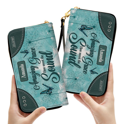 Special Personalized Butterfly Clutch Purse - Amazing Grace NUHN350