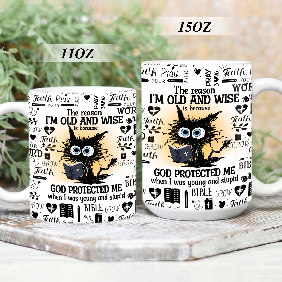 God Protected Me - Awesome White Ceramic Mug CCMNAHN1001B