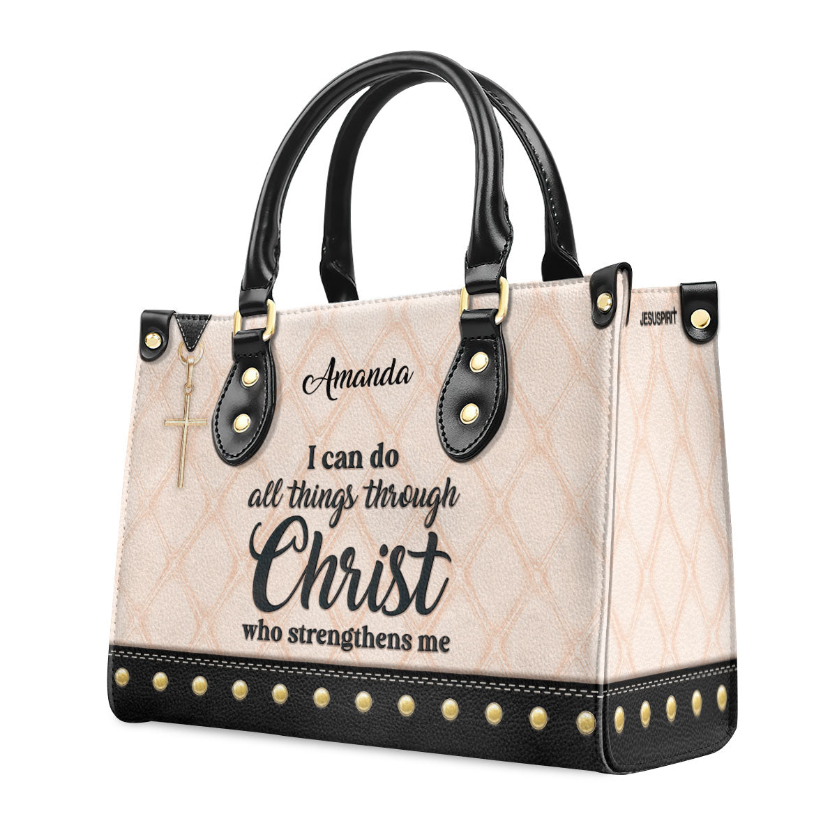 Must-Have Leather Handbag - I Can Do All Things Through Christ HHN418