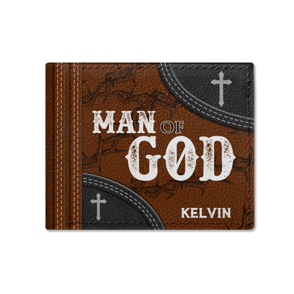 Man Of God | Personalized Folded Wallet For Men JSLFWPT2183TA