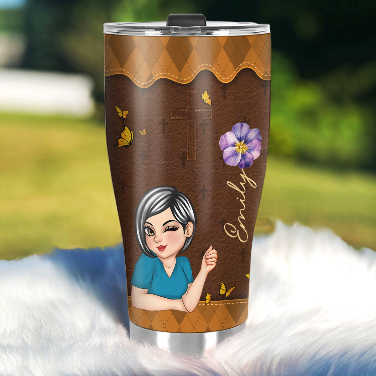 Birth Flower | Personalized Stainless Steel Tumbler JSSSTPT1421L