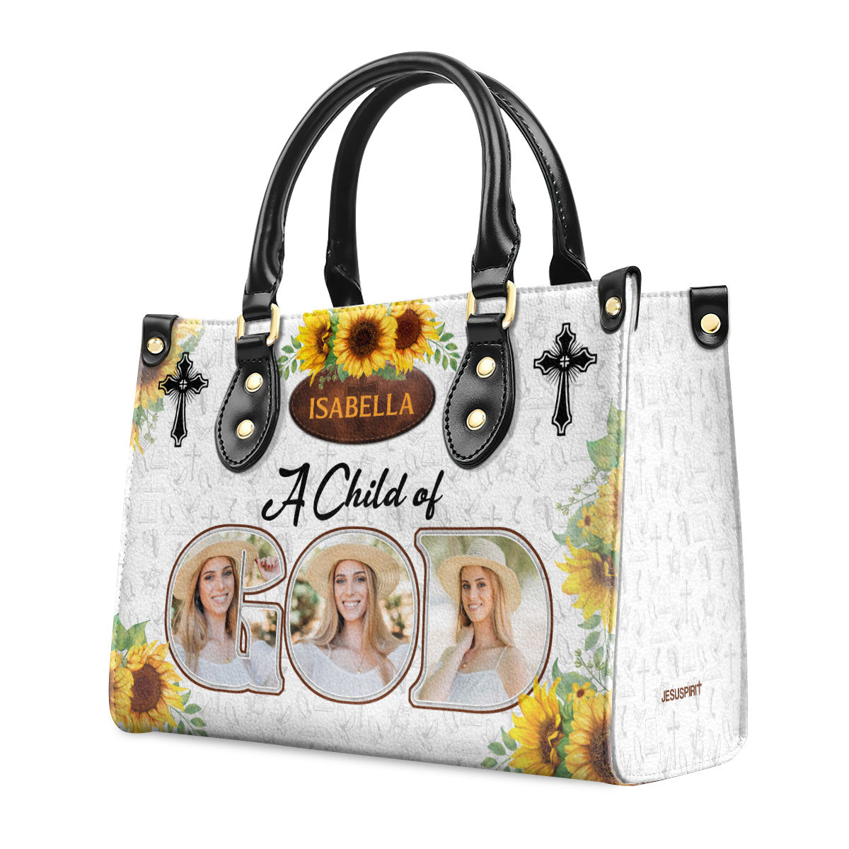 A Child Of God | Personalized Leather Handbag JSLHBPT821L