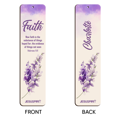Faith Hope Love - Pretty Personalized Wooden Bookmarks HN33